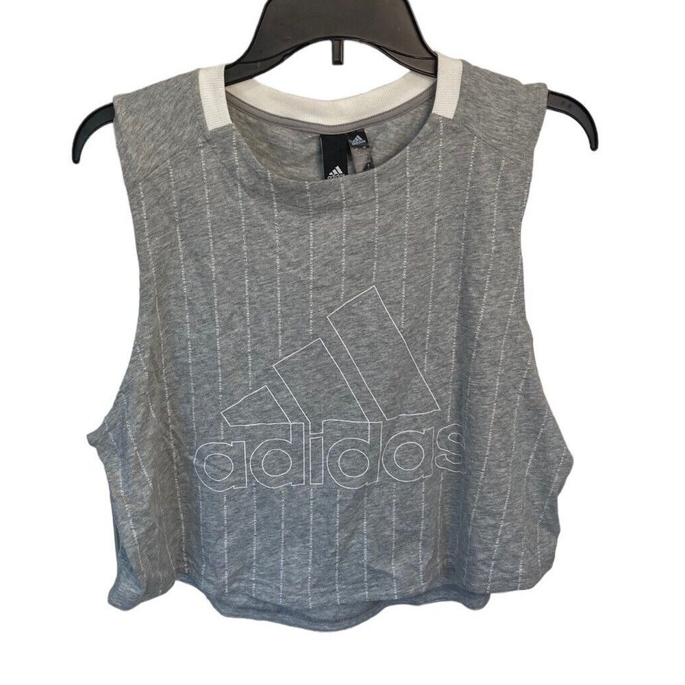 Adidas Sid Cropped Tank Womens Size Large Gray